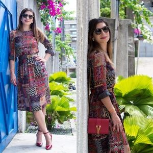 Zara Dresses - 📂Zara Woman Boho Patchwork Midi Dress📂 Zara Dresses - 📂Zara Woman Boho Patchwork Midi Dress📂